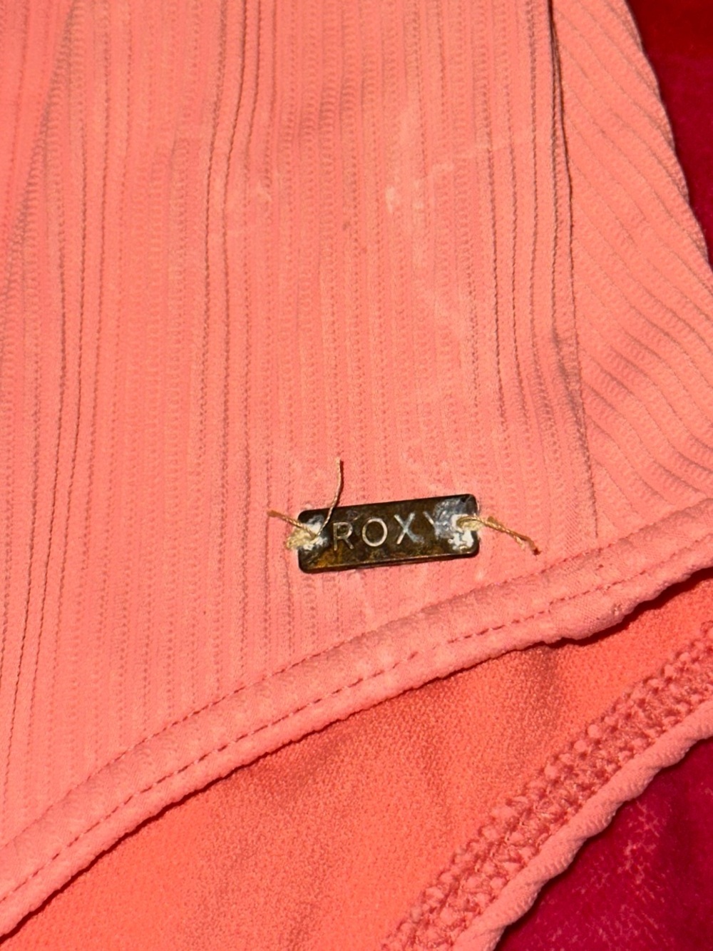 Roxy Ribbed Pink One-Piece - Picture 3 of 4